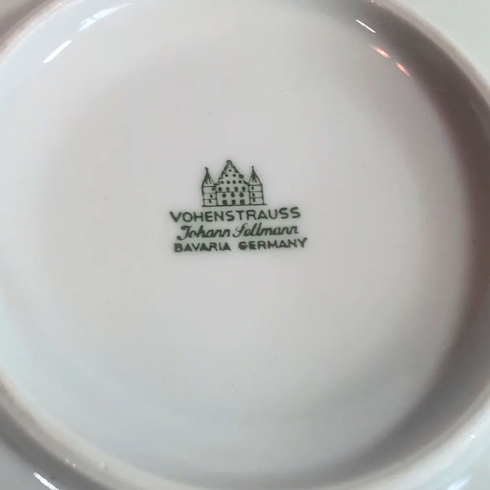 Johann Seltmann Vohenstrauss Bavarian 3 PC Tea Cup & Saucer Set